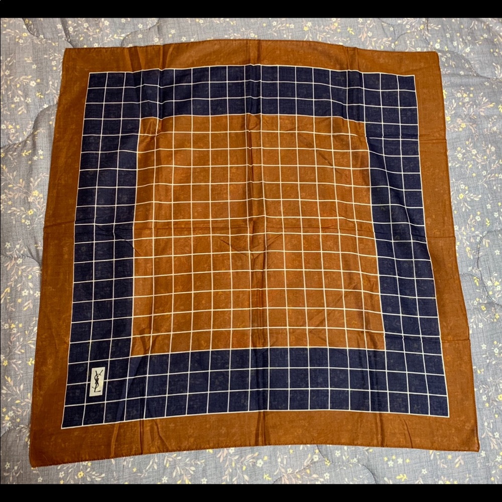 Vintage Yves Saint Laurent Cotten / Linen Scarf